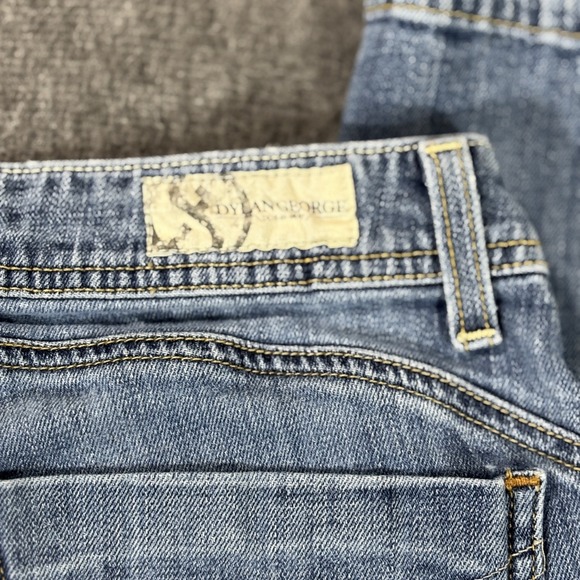 Dylan George Jeans Womens 28 Blue Bootcut Stretch Denim Mid Rise Distressed‎ - Picture 7 of 8